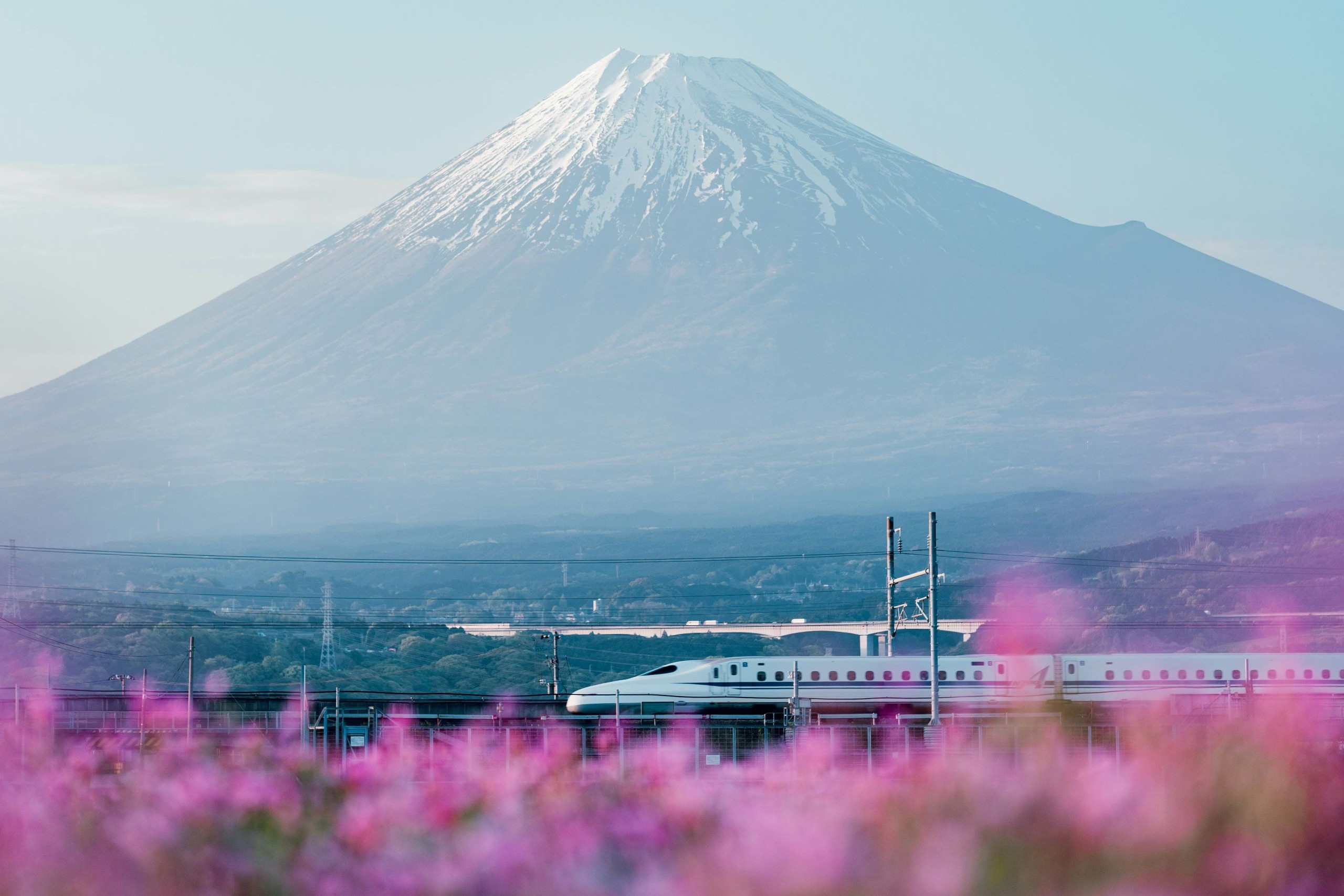 japan bullet train mt fuji