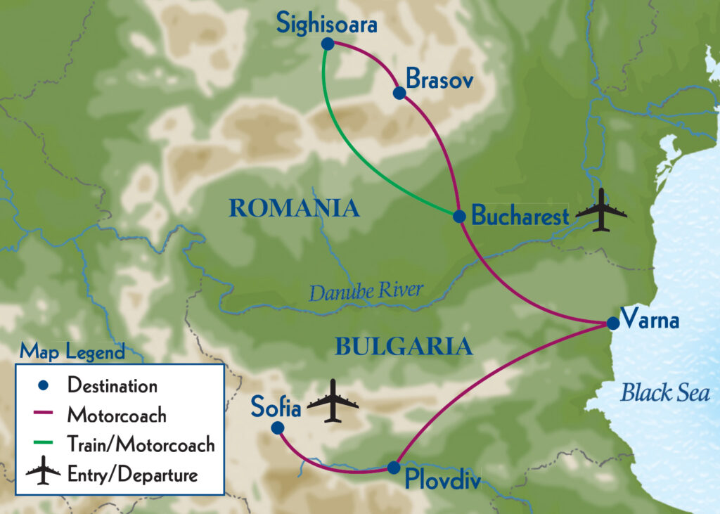 From Bucharest: Romania Private Trip 4 Cities in 2 Days
