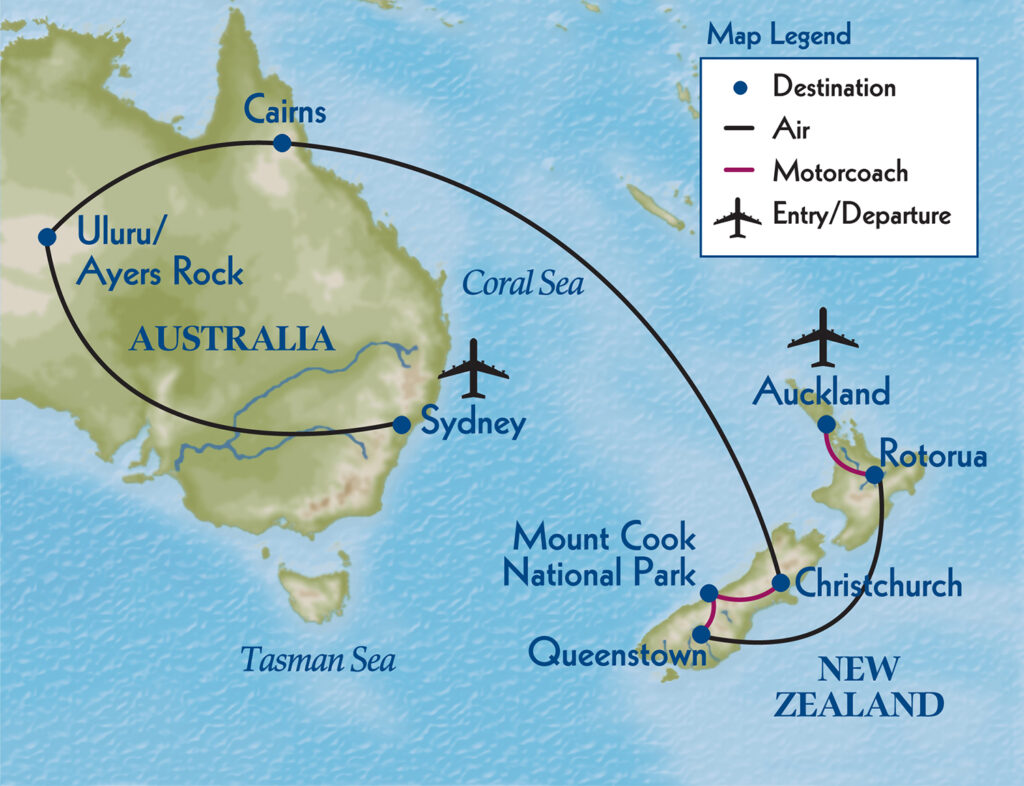new zealand and australia tours 2024