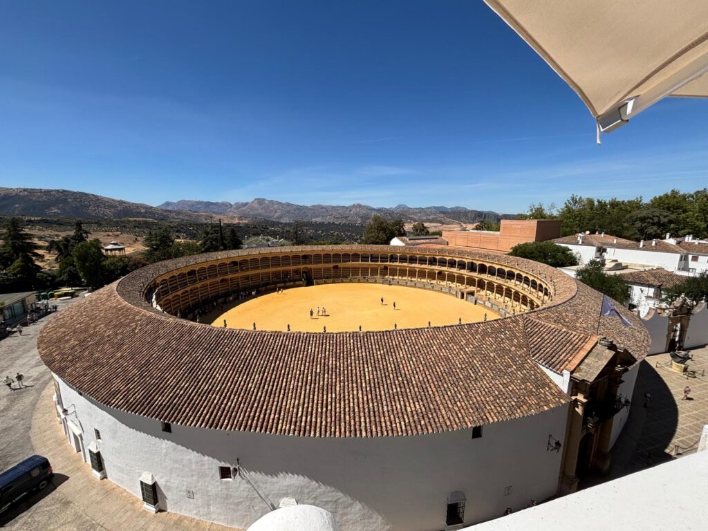 Birds eye view of Ronda Bull ring