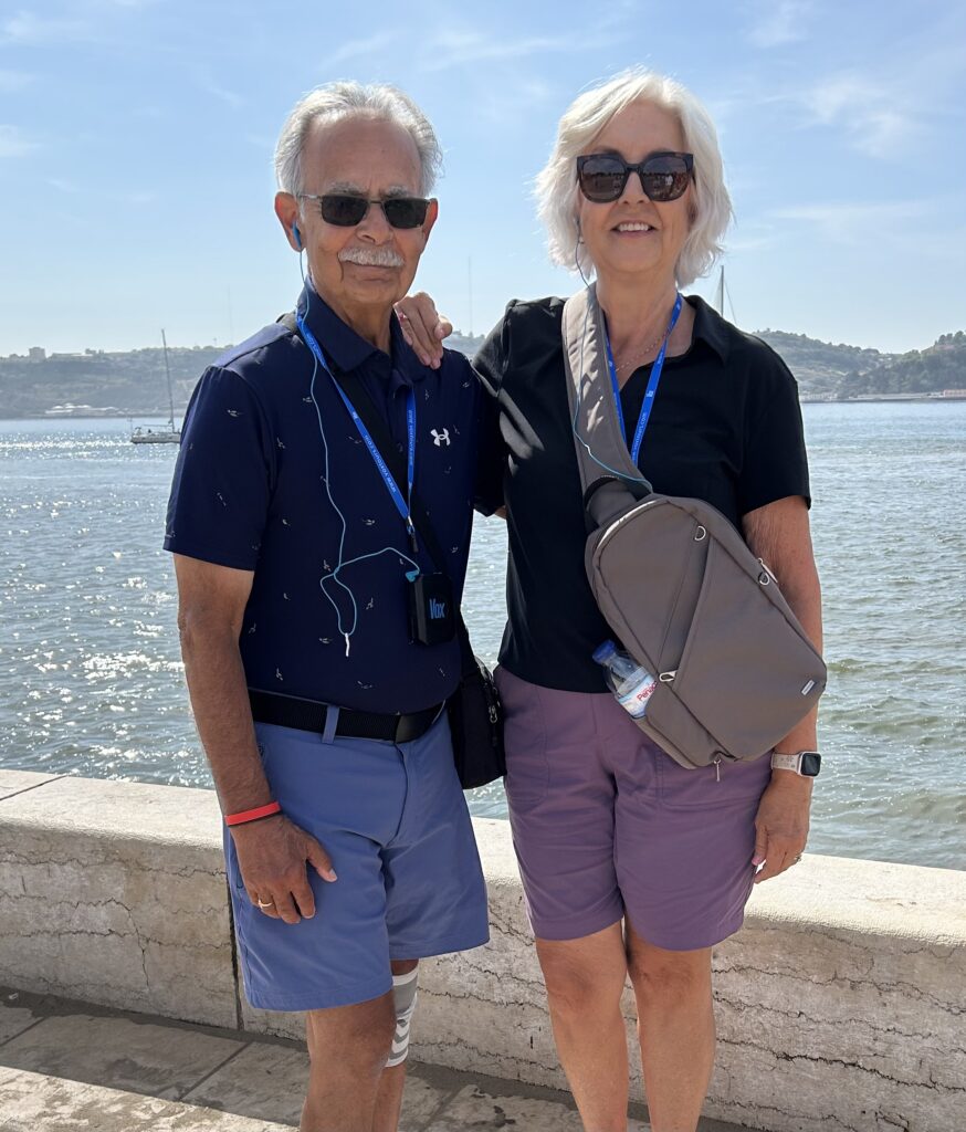Dan and Kim at the river Tagus