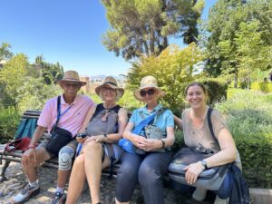 Dan and Kim Varano along with TD Vanessa Soto in the Alhambra