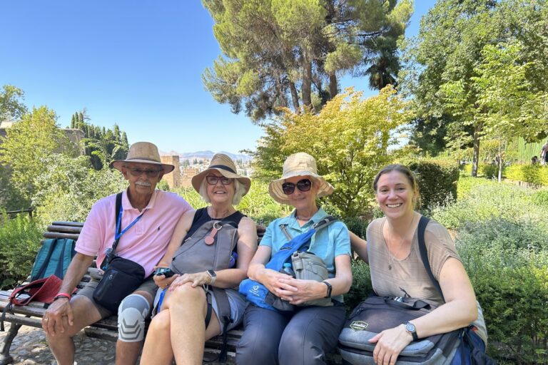 Dan and Kim Varano along with TD Vanessa Soto in the Alhambra