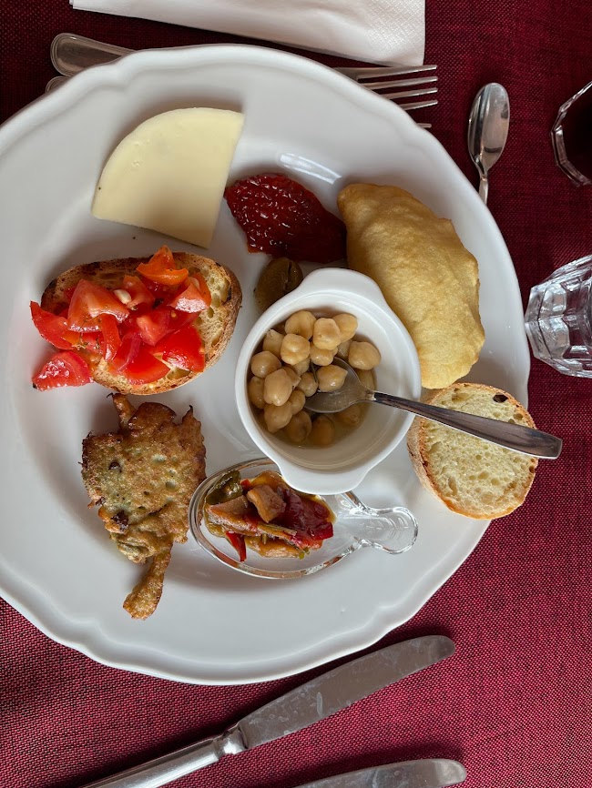 Antipasti from our lunch at the farmhouse