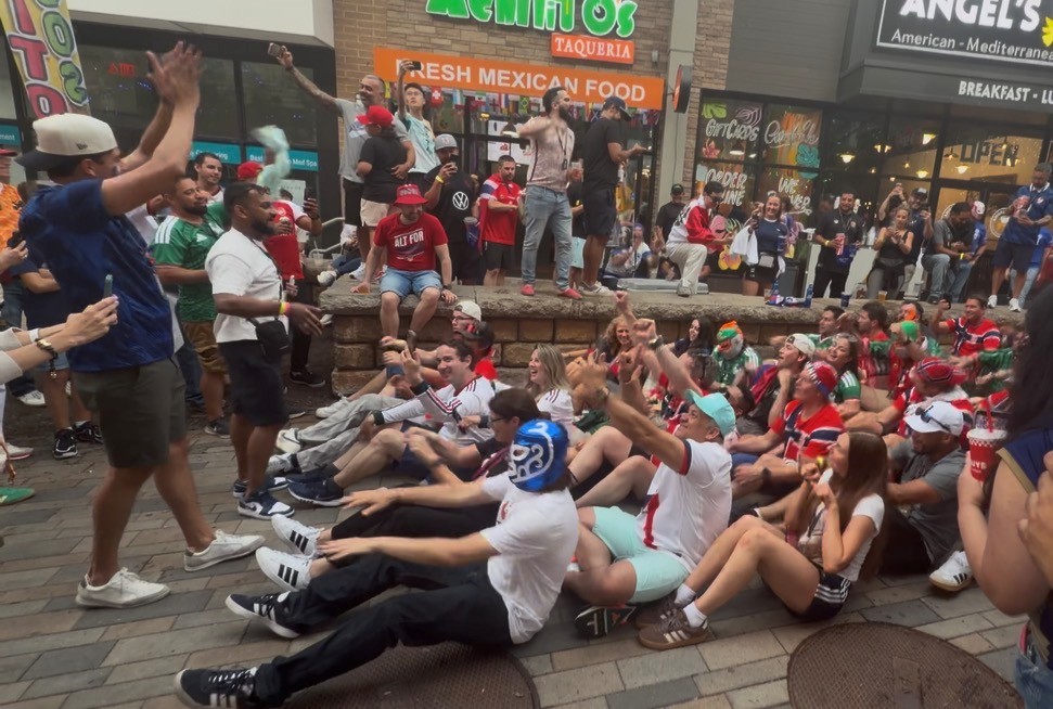 world cup fans rowing