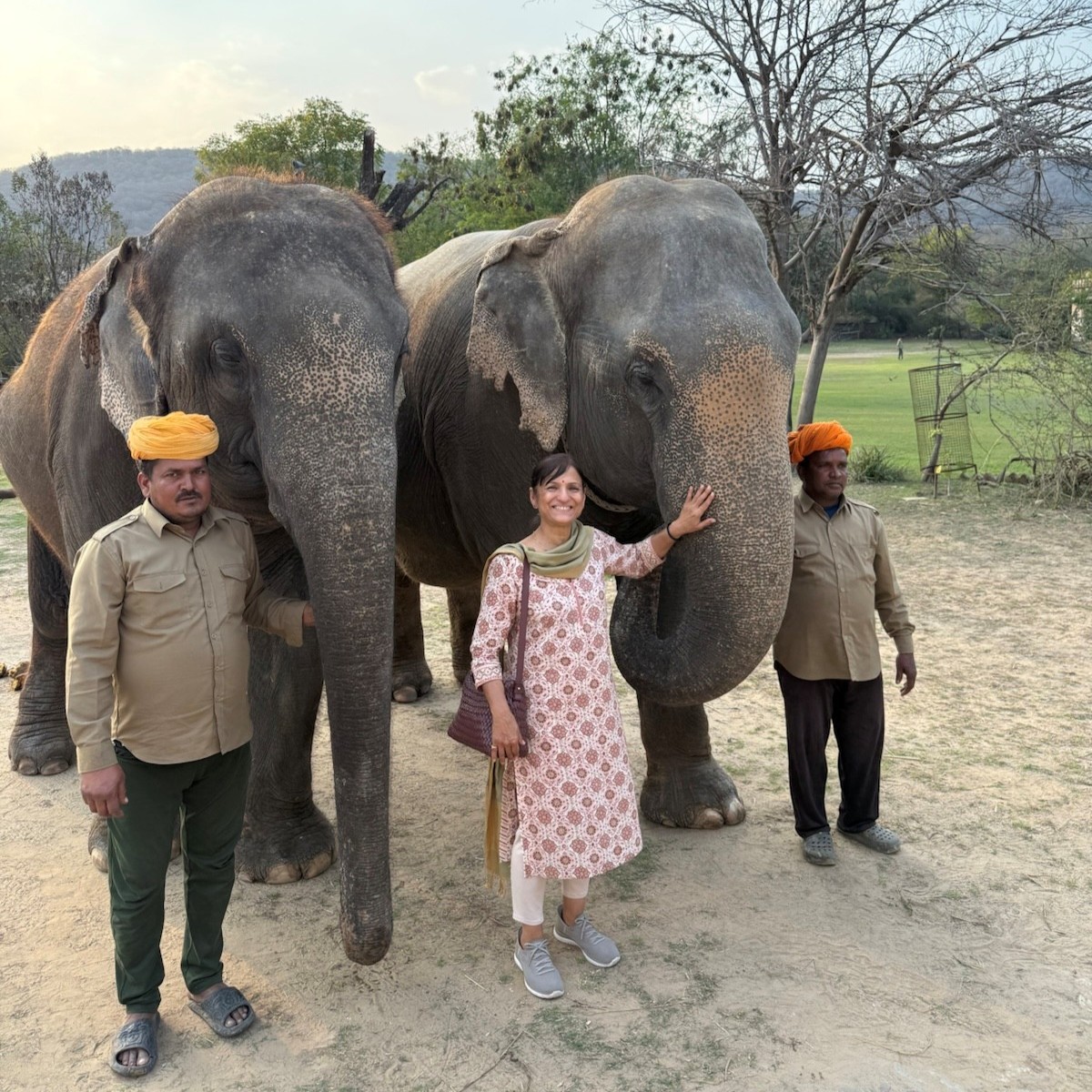 Ritu with Elephants