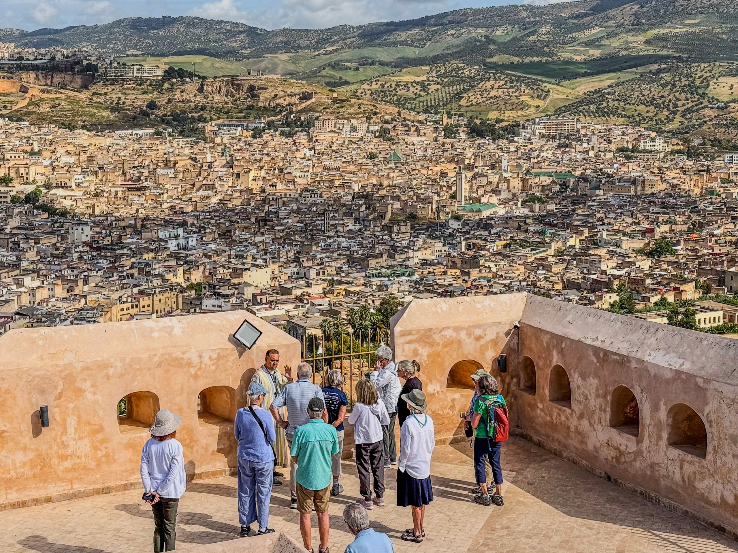 Gary’s view as his group looks over Fez with a local guide